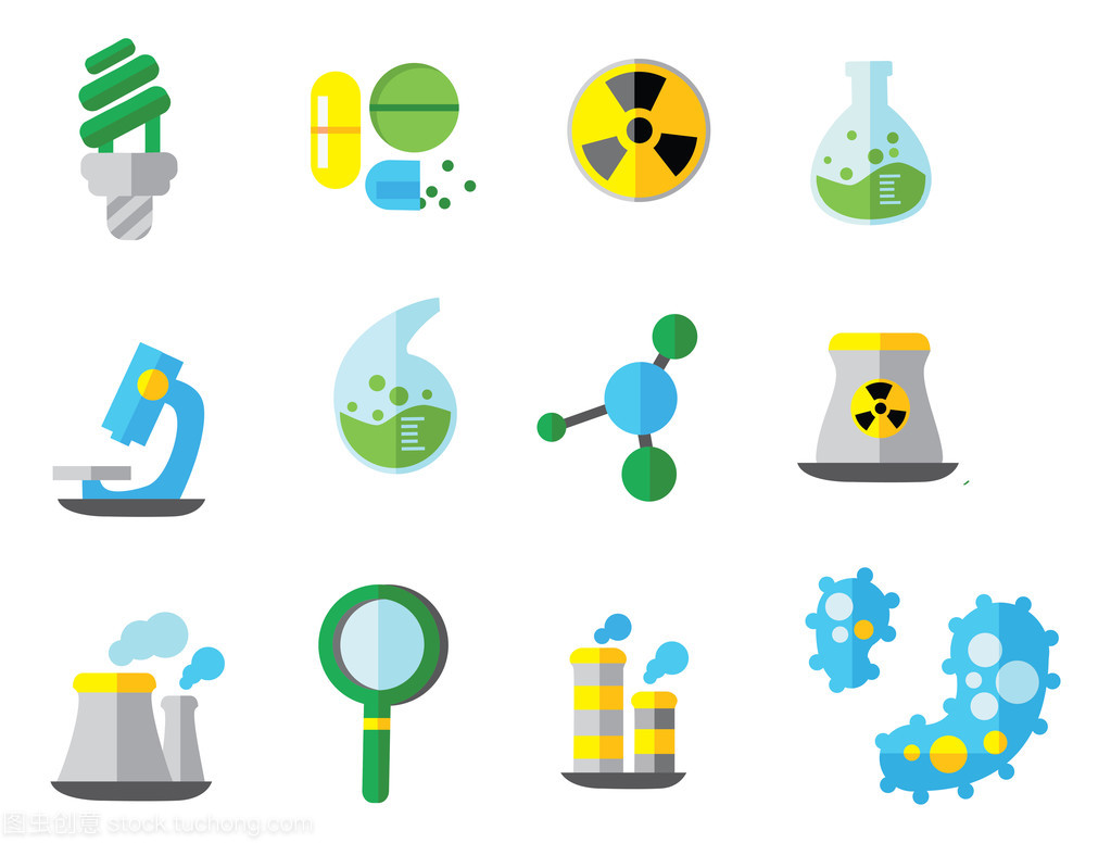 化学生物技术科学图标